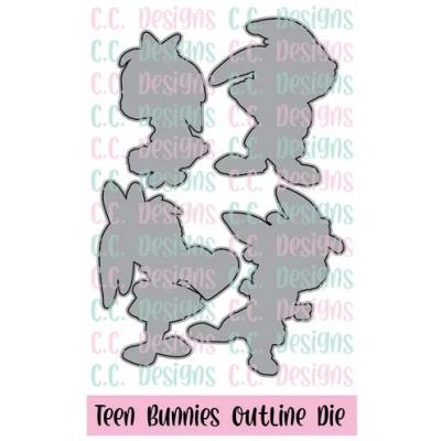 C.C. Designs Outline Die - Teen Bunnies